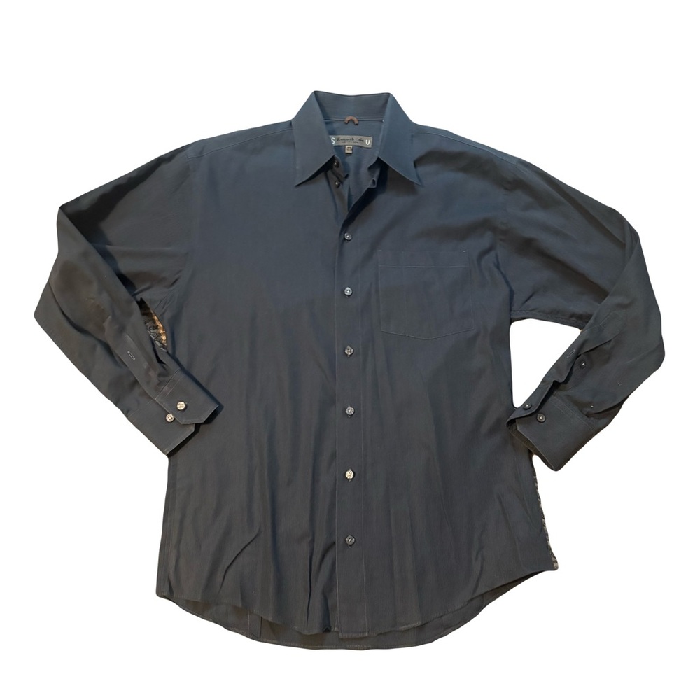 Kenneth Cole men's grey button-Up Shirt